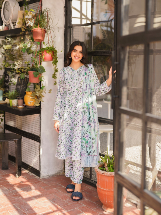 Panache Apparel Swiss Lawn Printed Stitched 3-Piece Suit-Erica