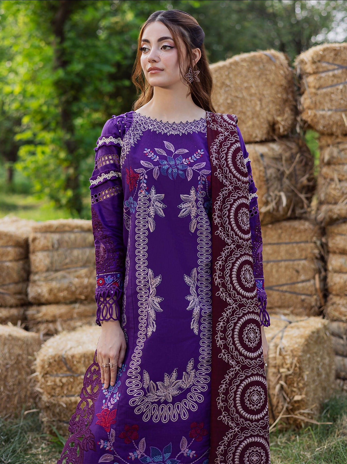 Parishay Winterwood Tales Khaddar Embroidered Unstitched 3-Piece Suit- WW - 11
