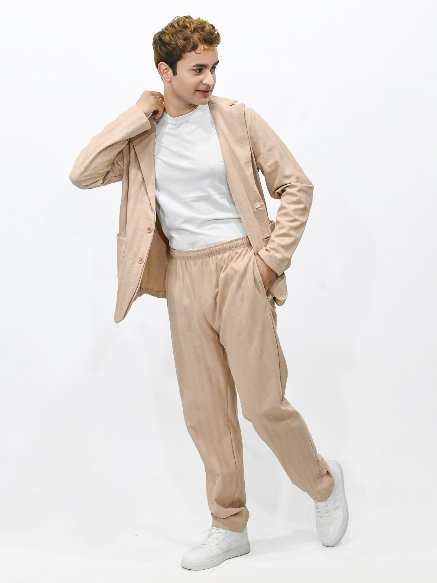 Jupiter Celebrity Self Textured Gender Neutral Skin Casual Pant Coat-14864