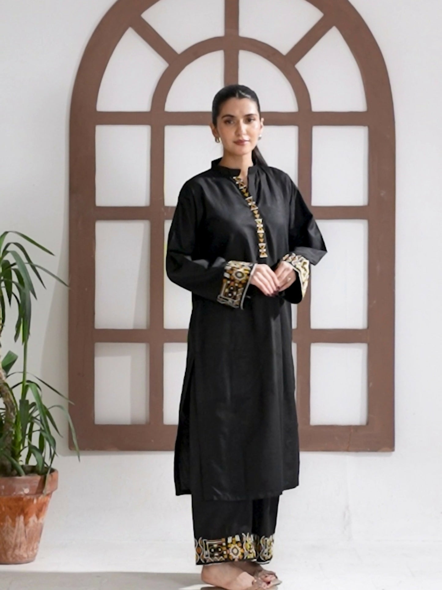 Stylish Collection Enchant Pret Linen Embroidered 2-Piece Suit-Monika