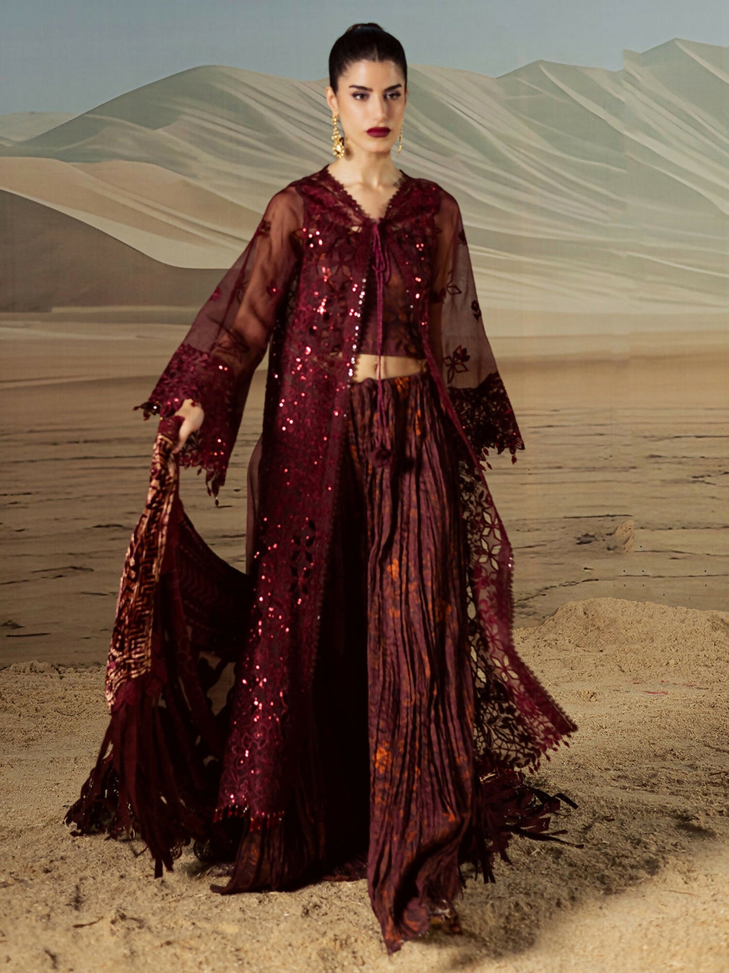 Mahnur Amelia Kotrai Embroidered Stitched 3-Piece Suit–CK-007