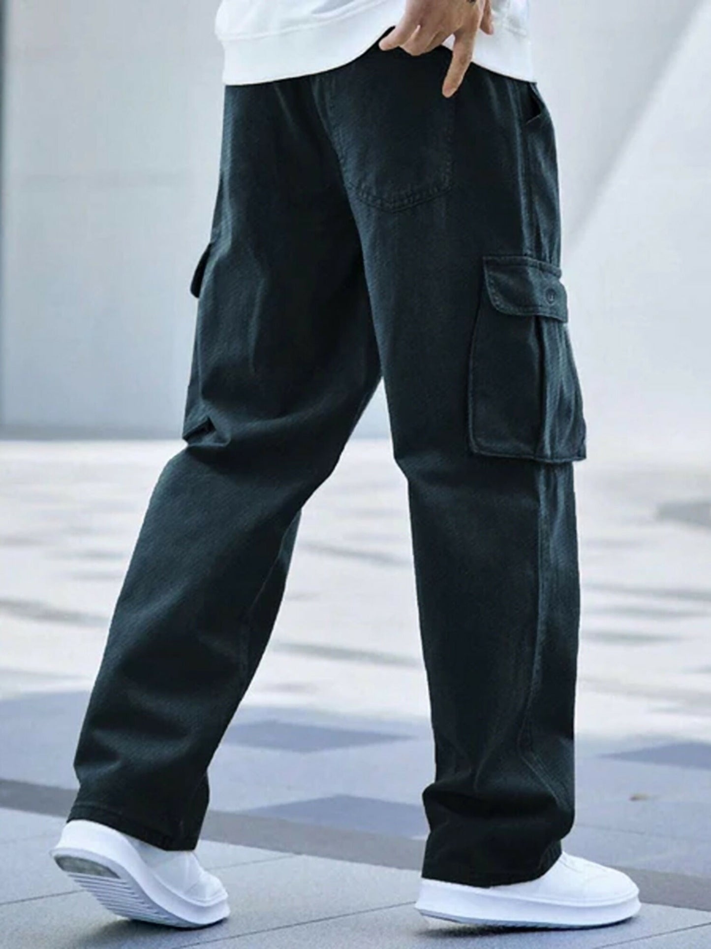 Jupiter Plain French Twill Cotton Cargo Trouser-14501