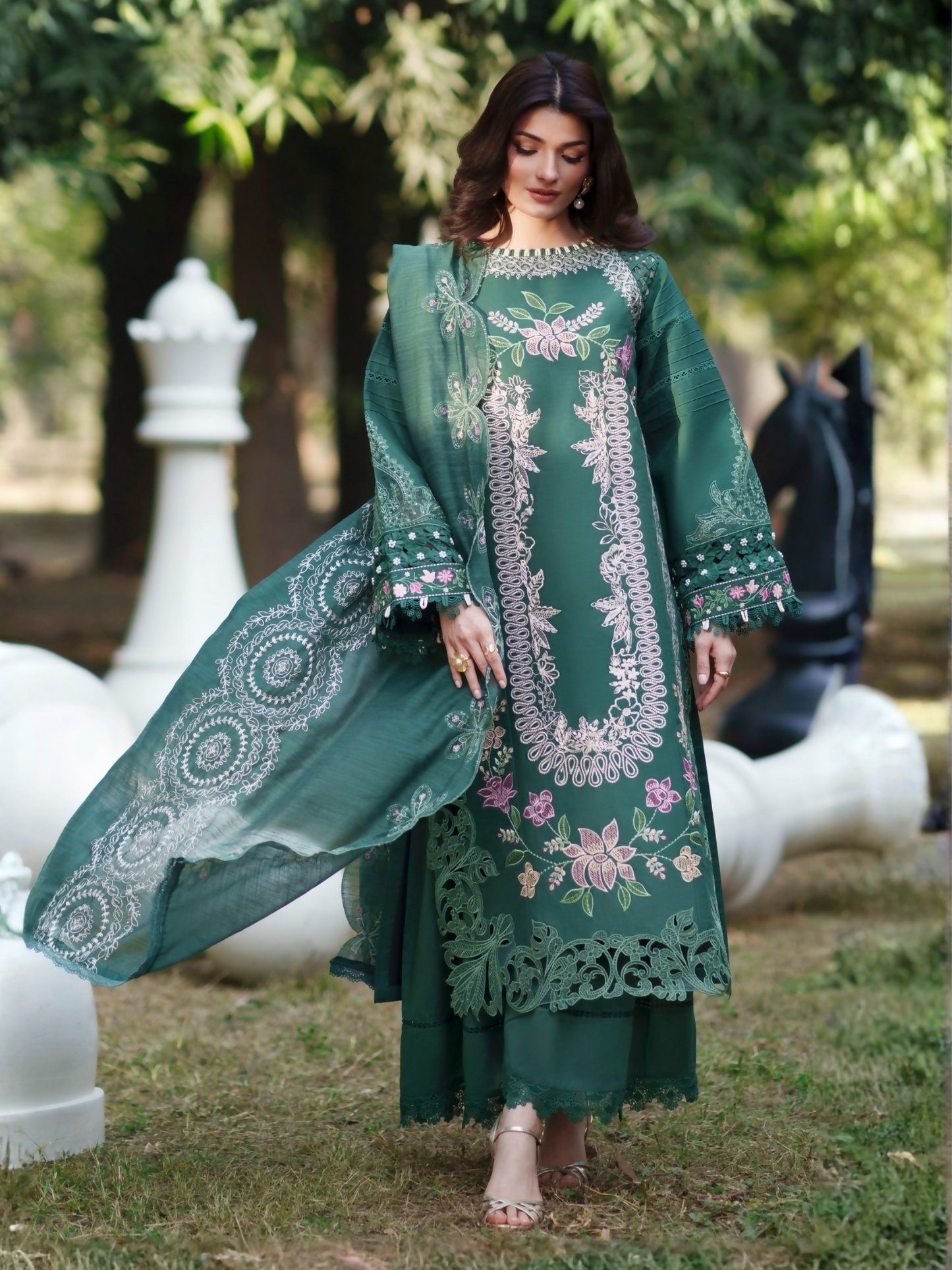 Parishay Summer Queen Lawn Embroidered Unstitched 3-Piece Suit-SQ-15