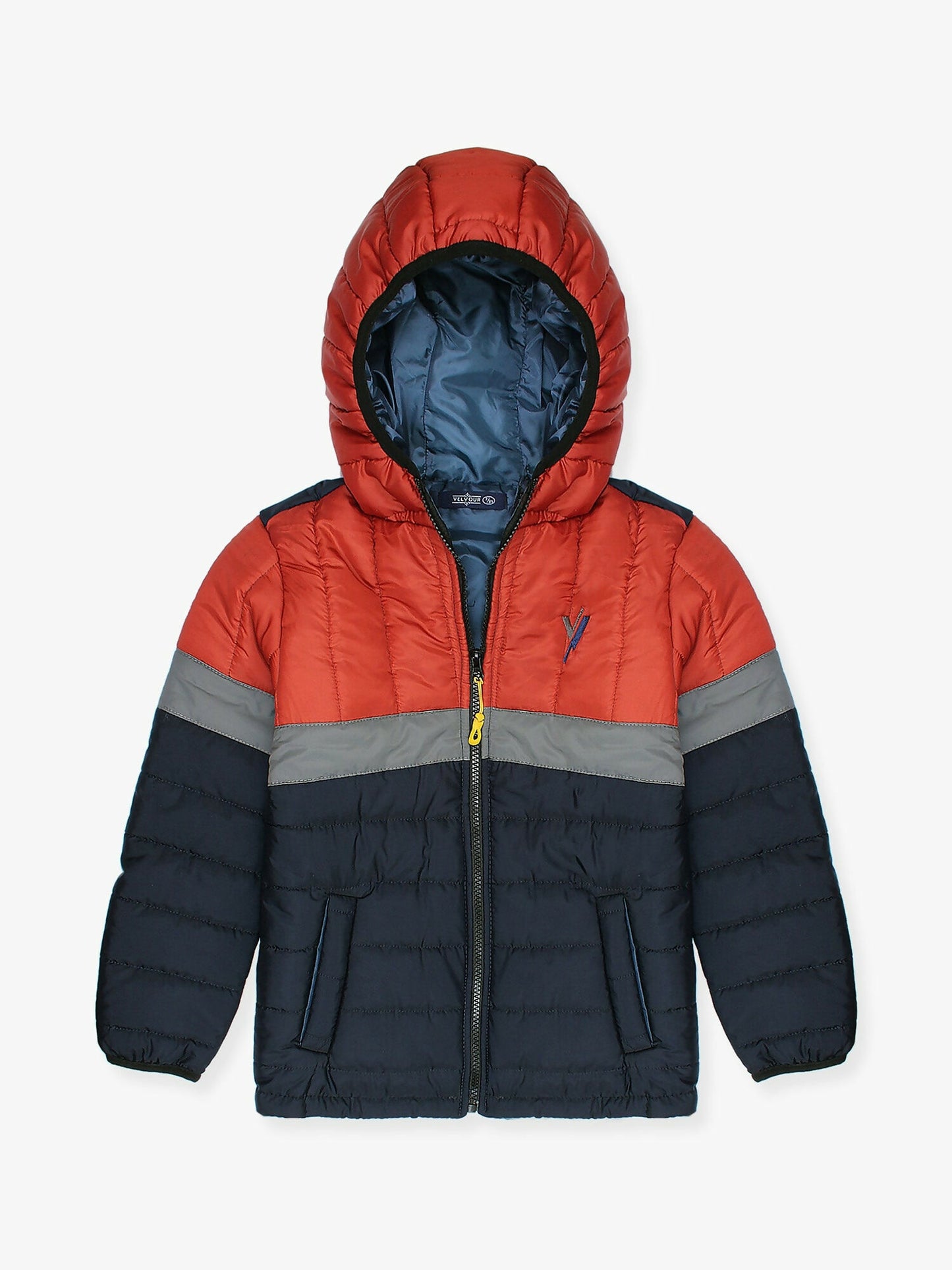 Velvour Full Sleeves Hooded Puffer Jacket-VJ012-AA