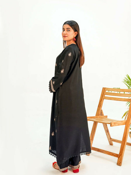 MH Cloth House Khaddi Net Embroidered Stitched 2-Piece Suit-Zarqa