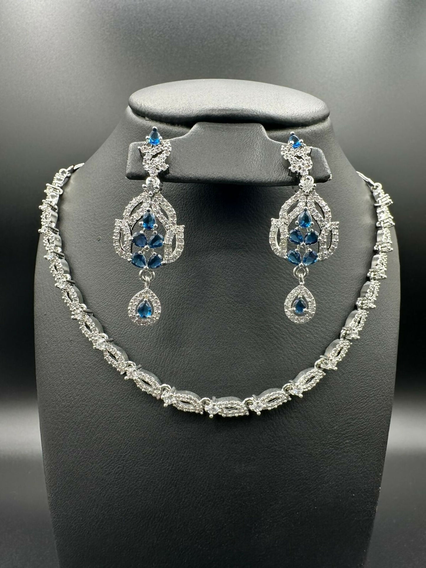 H&A Jewellery One Carat Silver Rhodium Plated Jewellery Set