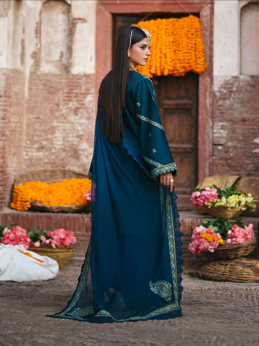 Mahnur Gul Luxury Lawn'26 Embroidered Stitched 3-Piece Suit-G-002