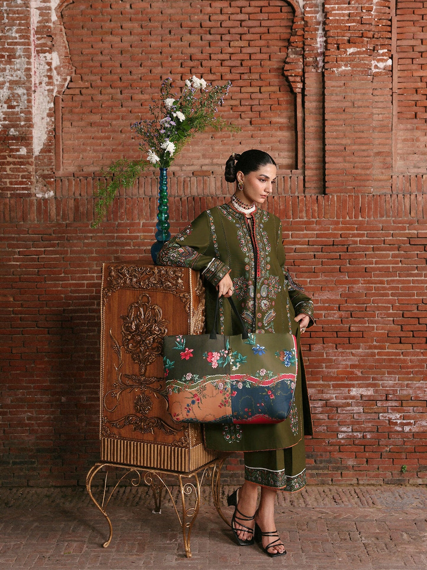 Jugnu By Hussain Rehar Khaddar'25 Embroidered Unstitched 3-Piece Suit-Soni