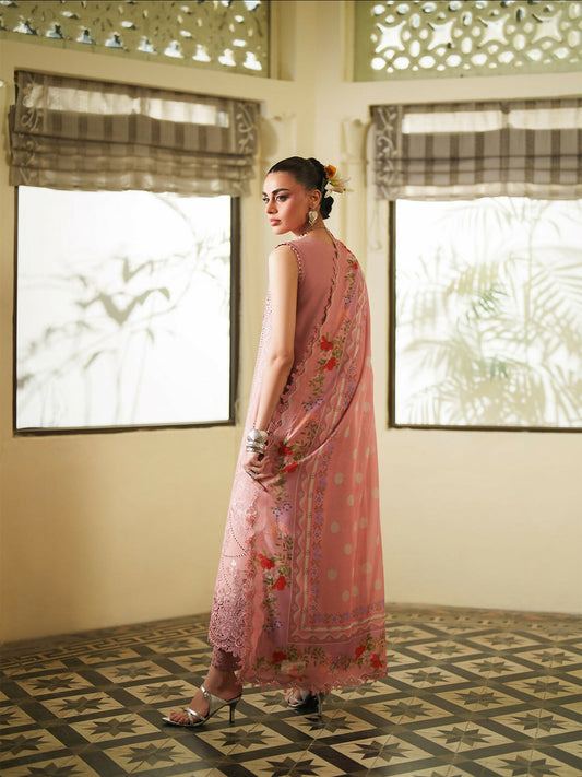 Binilyas Heritage Dore Summer'26 Lawn Embroidered Unstitched 3-Piece Suit-173-B