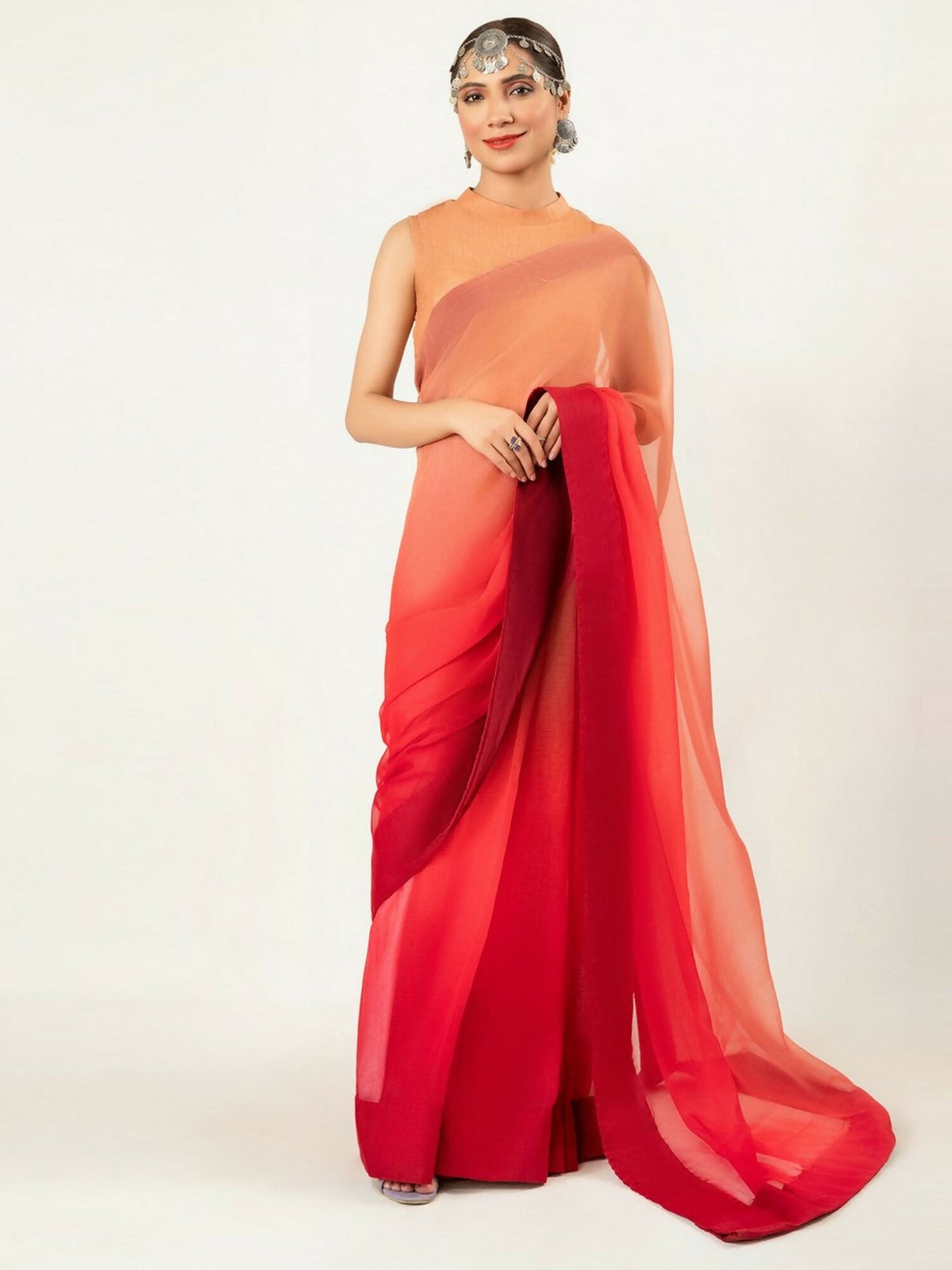Imran Aftab Chiffon Printed Unstitched Saree-IASC 14