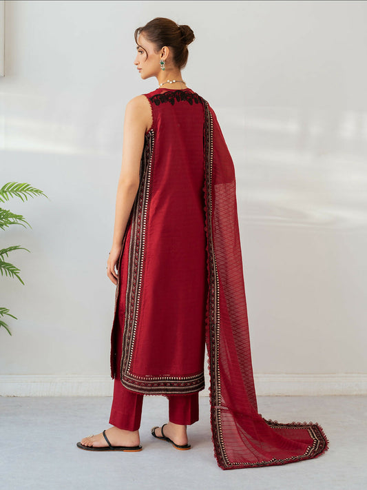 Mahnur Sera Pret'26 Jacquard Embroidered Stitched 3-Piece Suit-SP-09