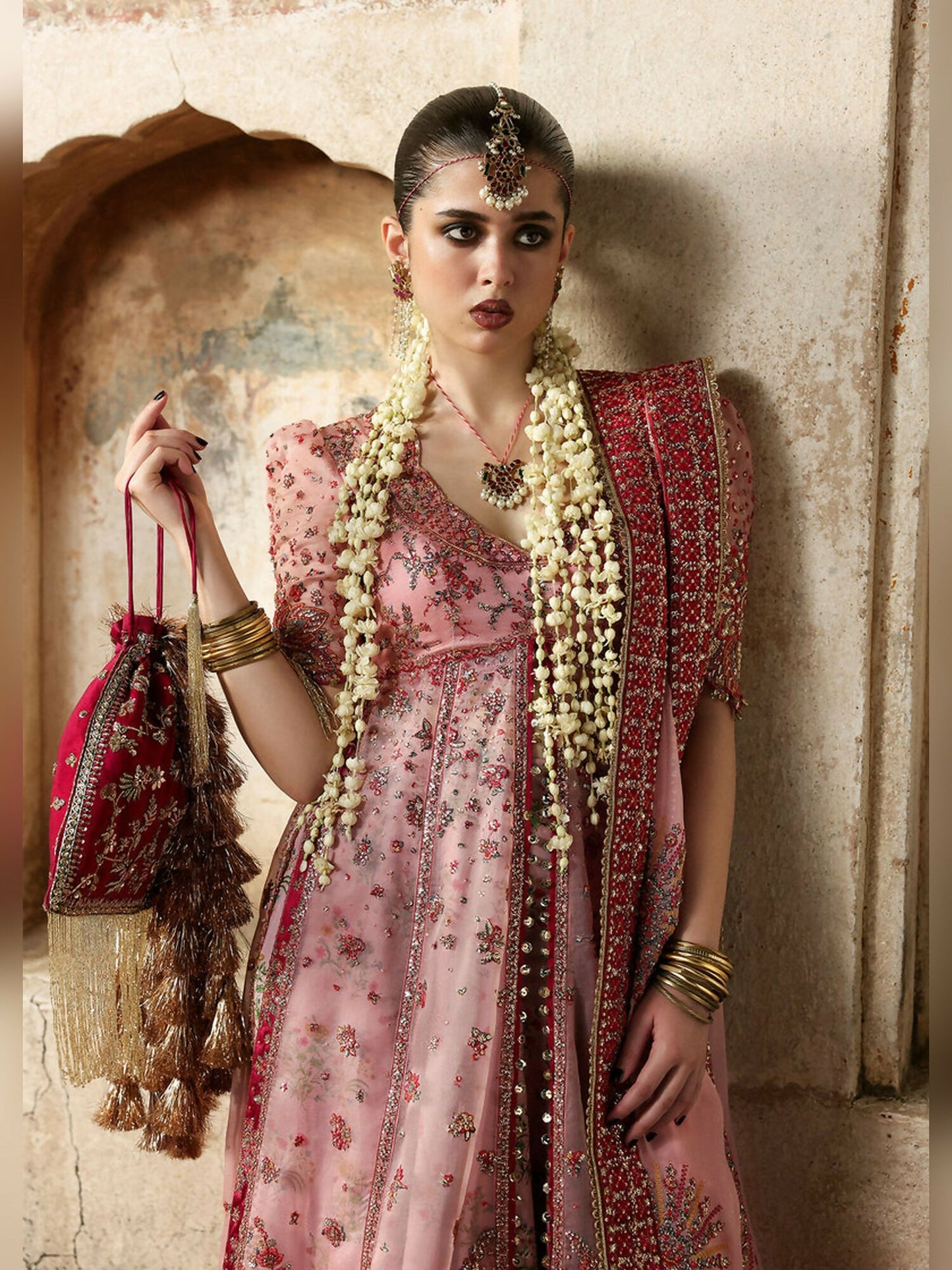 Hussain Rehar Massarat Festive Unstitched'25 Organza 3-Piece Suit-Roshanara