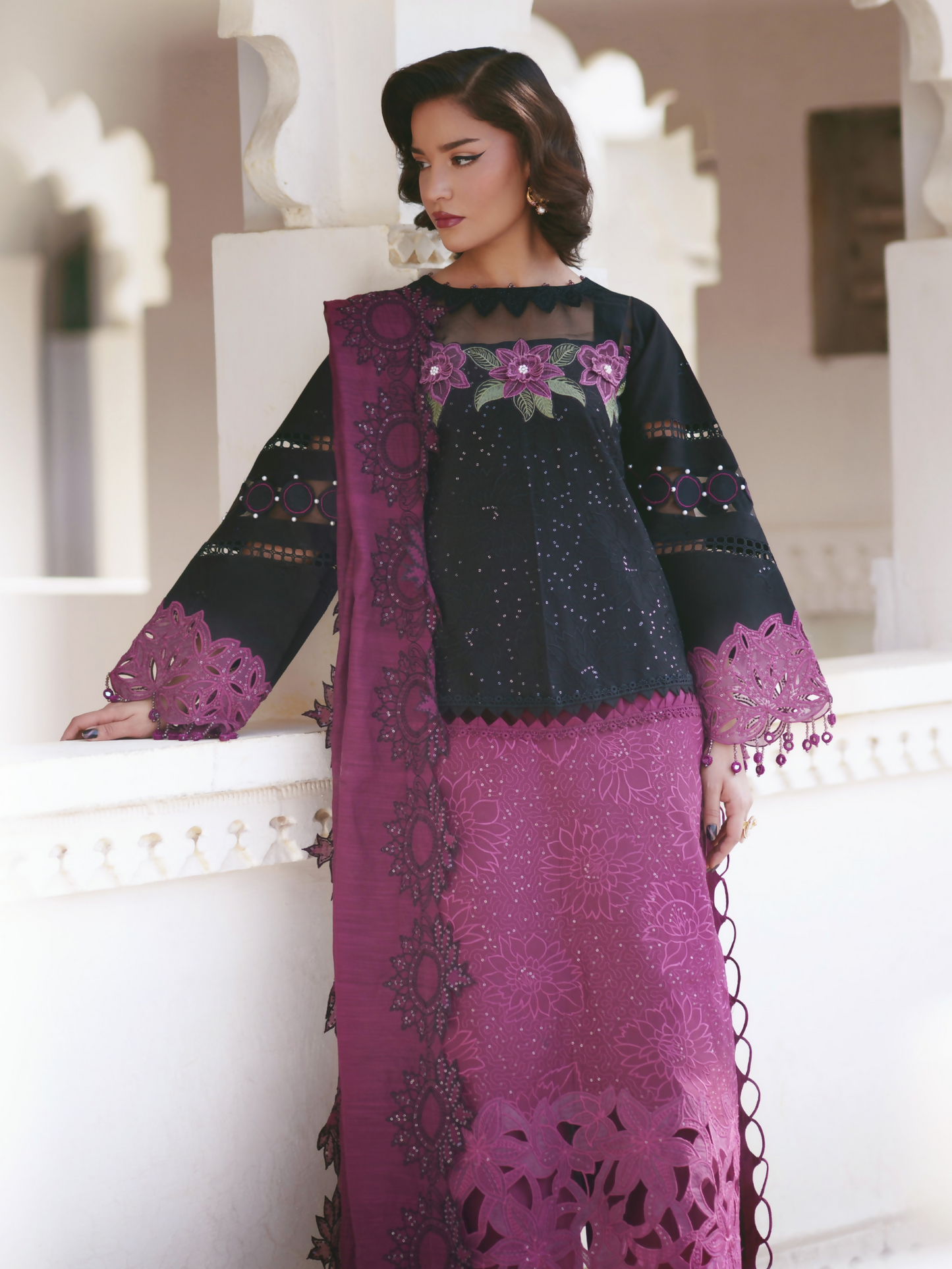 Parishay Shangrila Lawn Embroidered Unstitched 3-Piece Suit-SLA-02