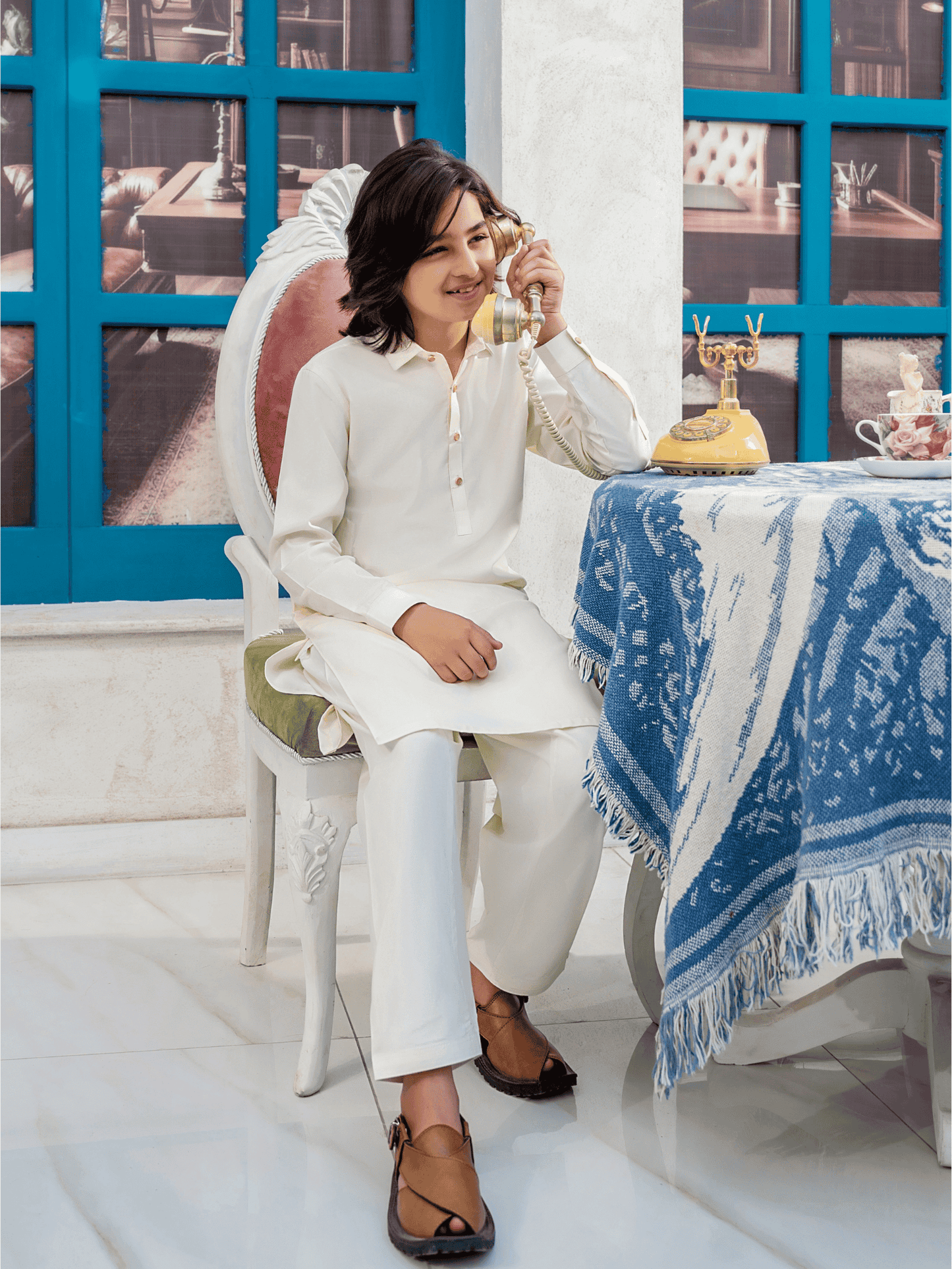 Velvour Boys Cotton Stitched Shalwar Kameez-VB208-B