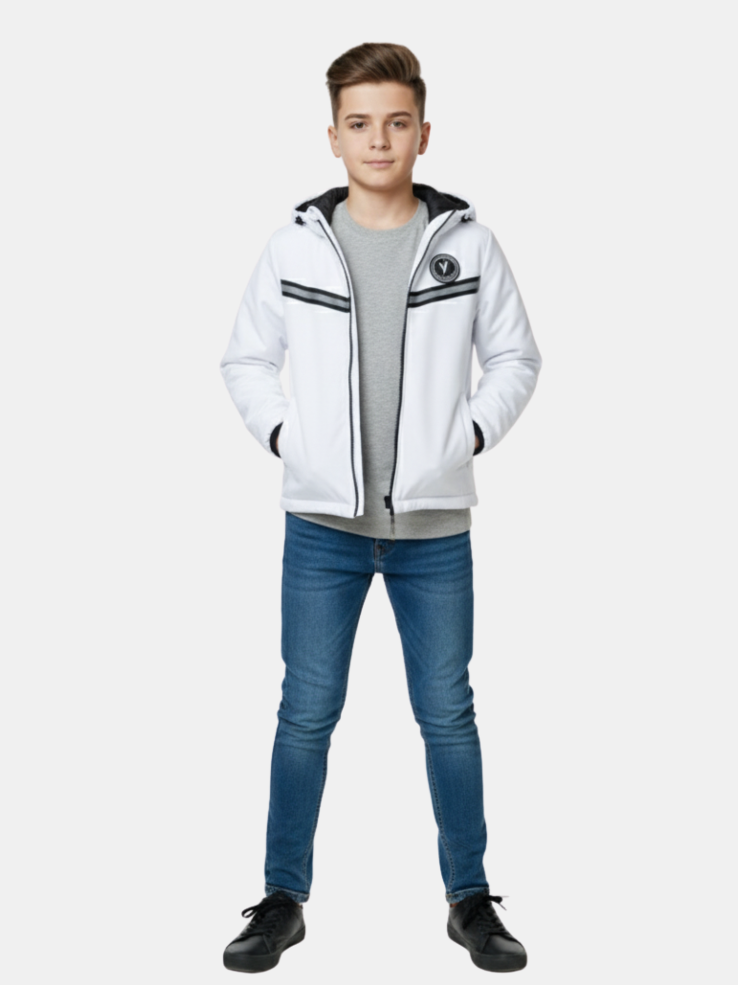 Velvour Full Sleeves Hooded Puffer Jacket-VJ79-A