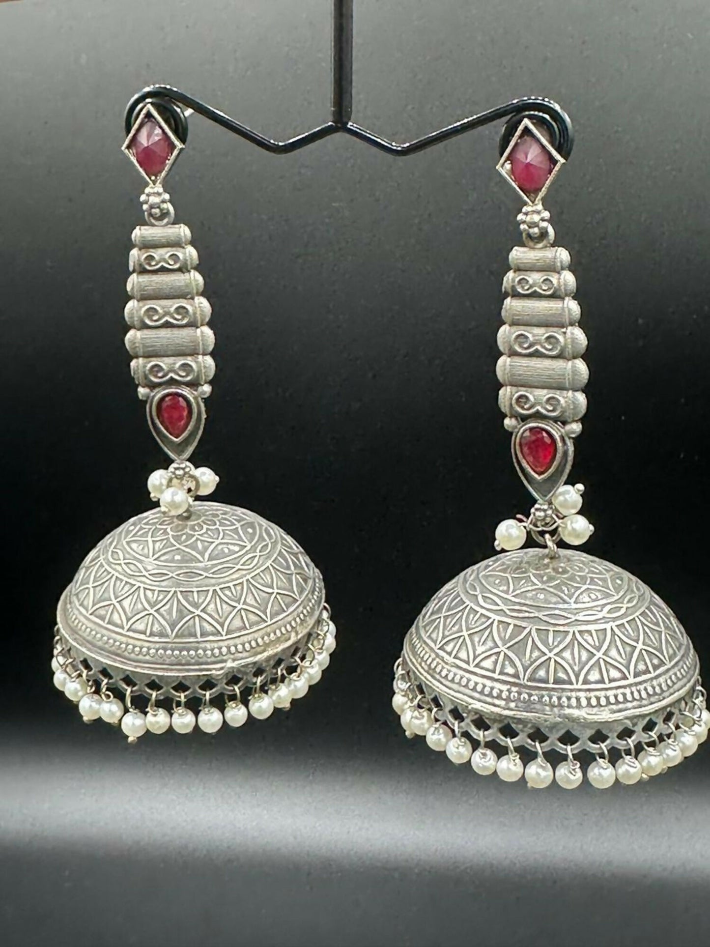 H&A Jewellery Handmade Brass Oxidized Jhumka
