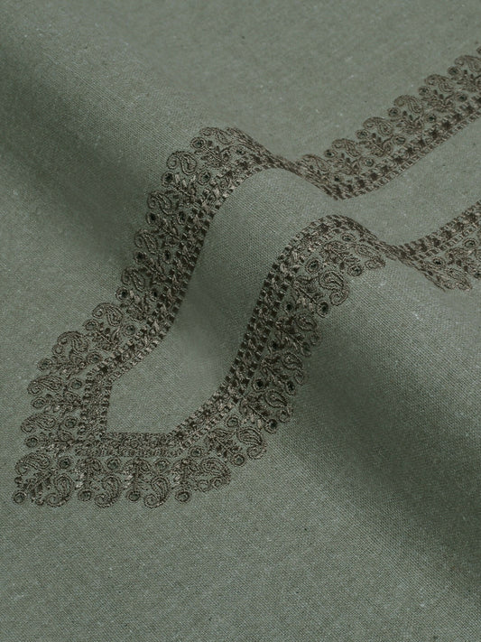 Fabrich Men Khaddar Cutwork Embroidered Unstitched Shalwar Kameez-GTS-KB-013