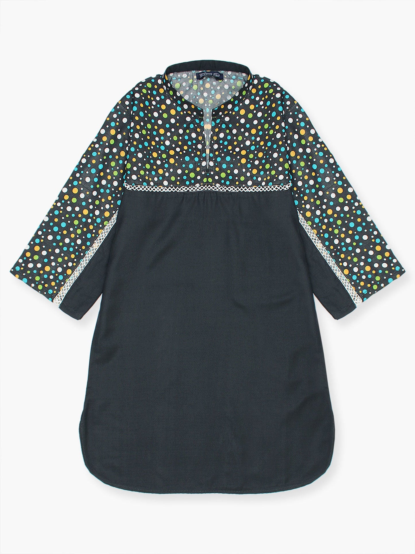 Velvour Girls Viscose Printed Stitched Tunic-VG107