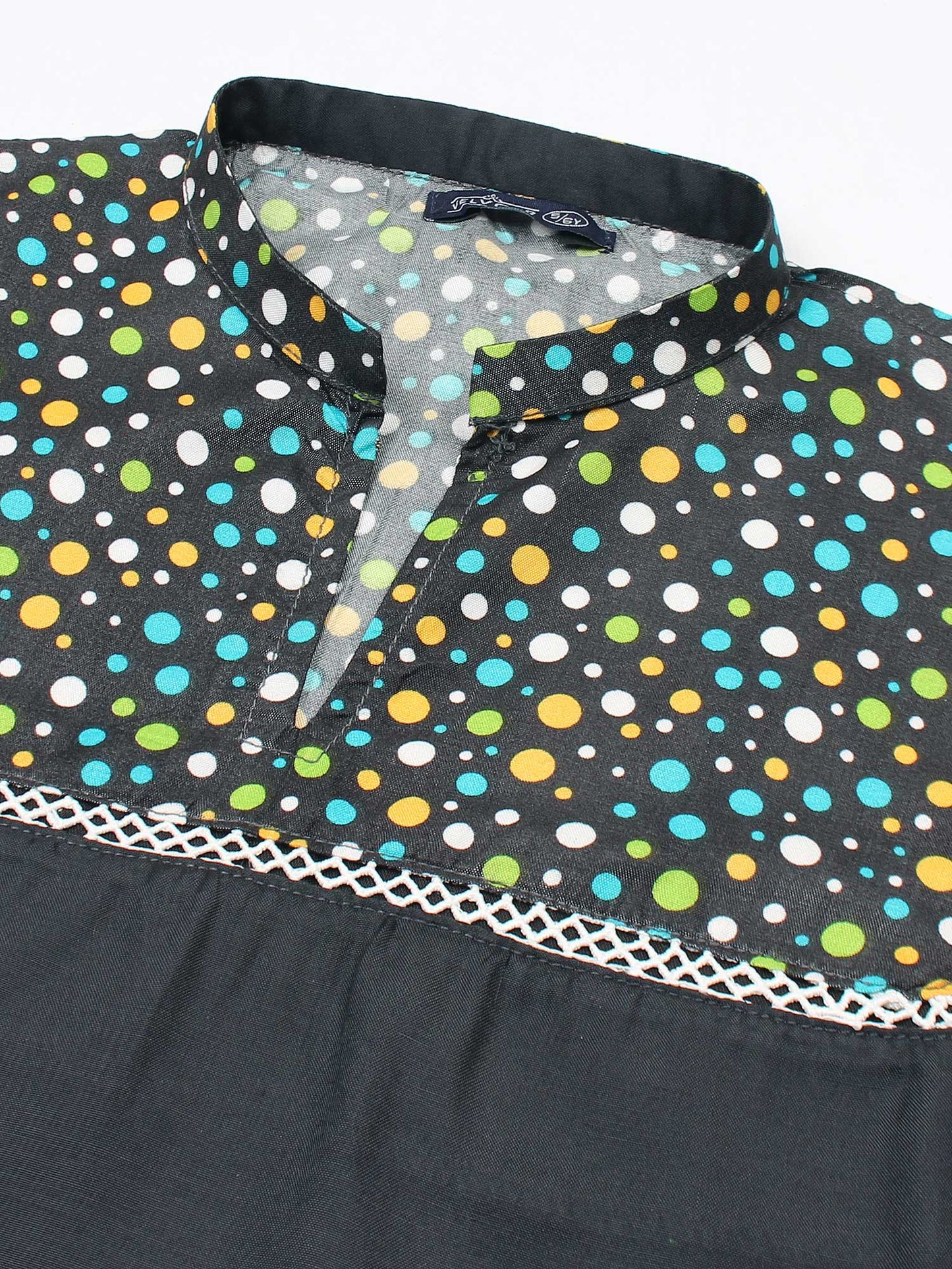 Velvour Girls Viscose Printed Stitched Tunic-VG107
