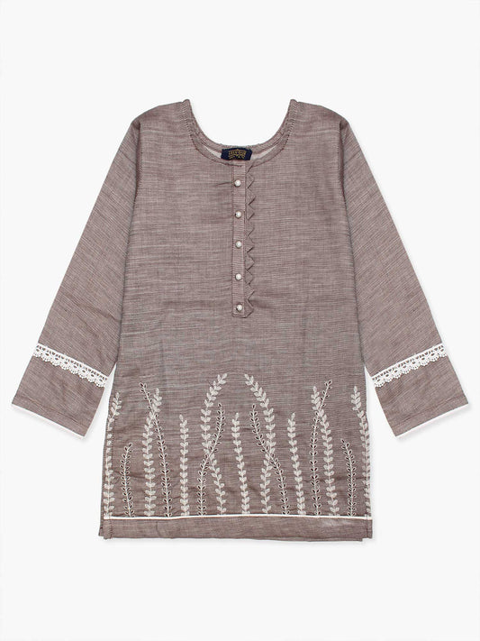 Velvour Girls Cotton Embroidered Stitched Kurti-VG90-B