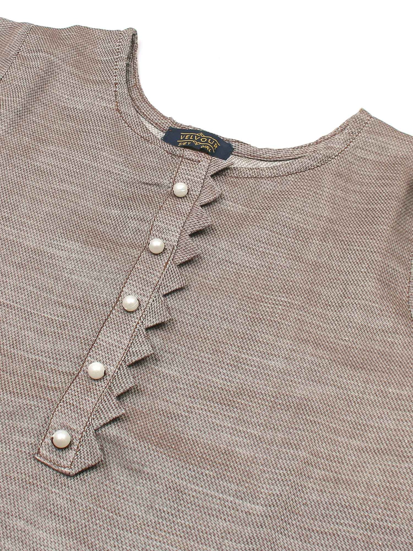 Velvour Girls Cotton Embroidered Stitched Kurti-VG90-B