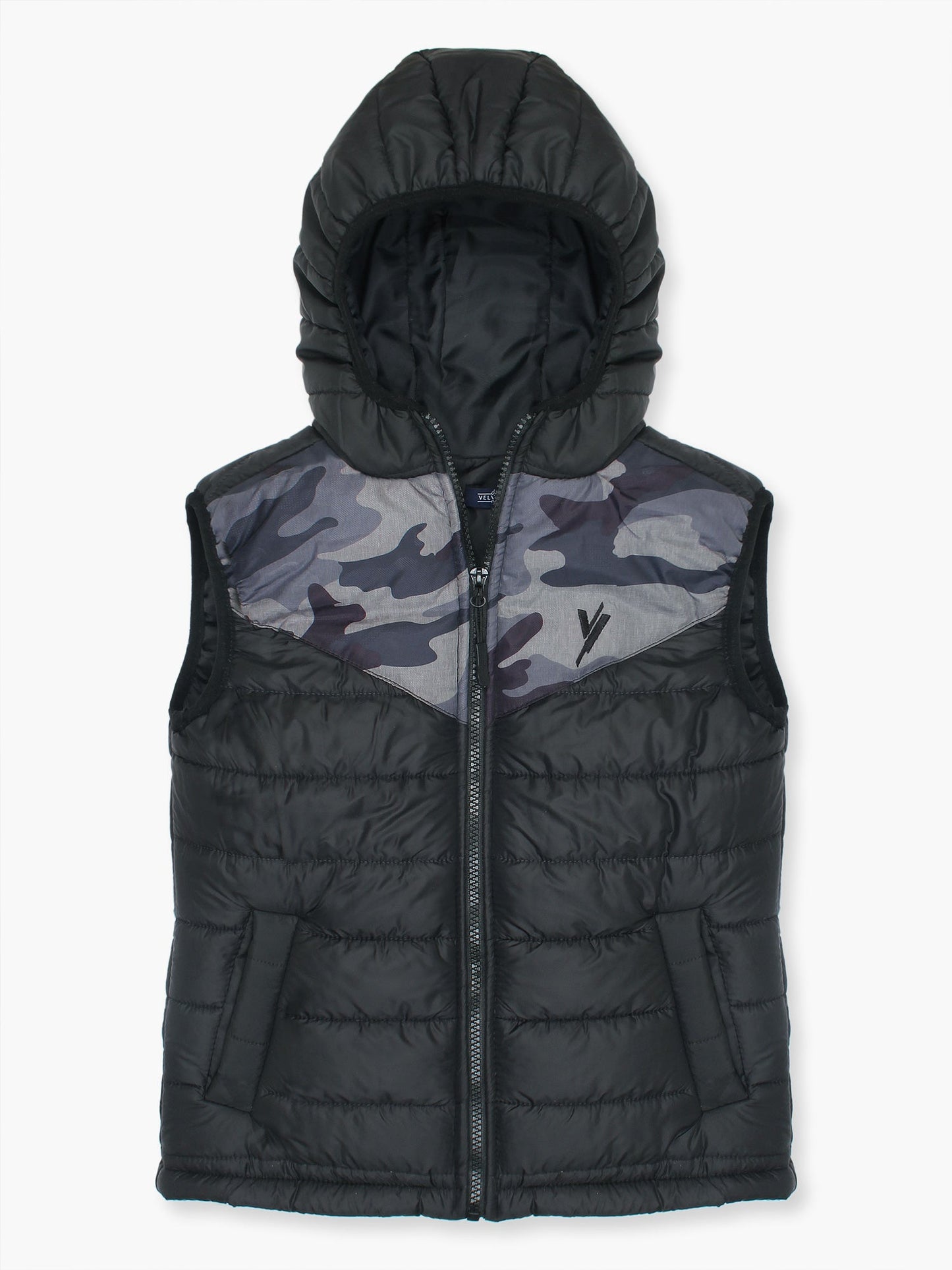 Velvour Sleeveless Hooded Puffer Jacket-VJ23-A