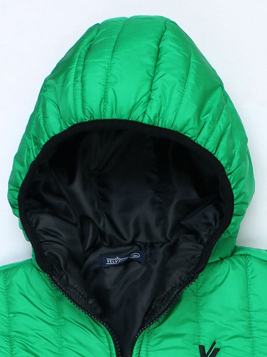 Velvour Full Sleeves Hooded Puffer Jacket-VJ25-B