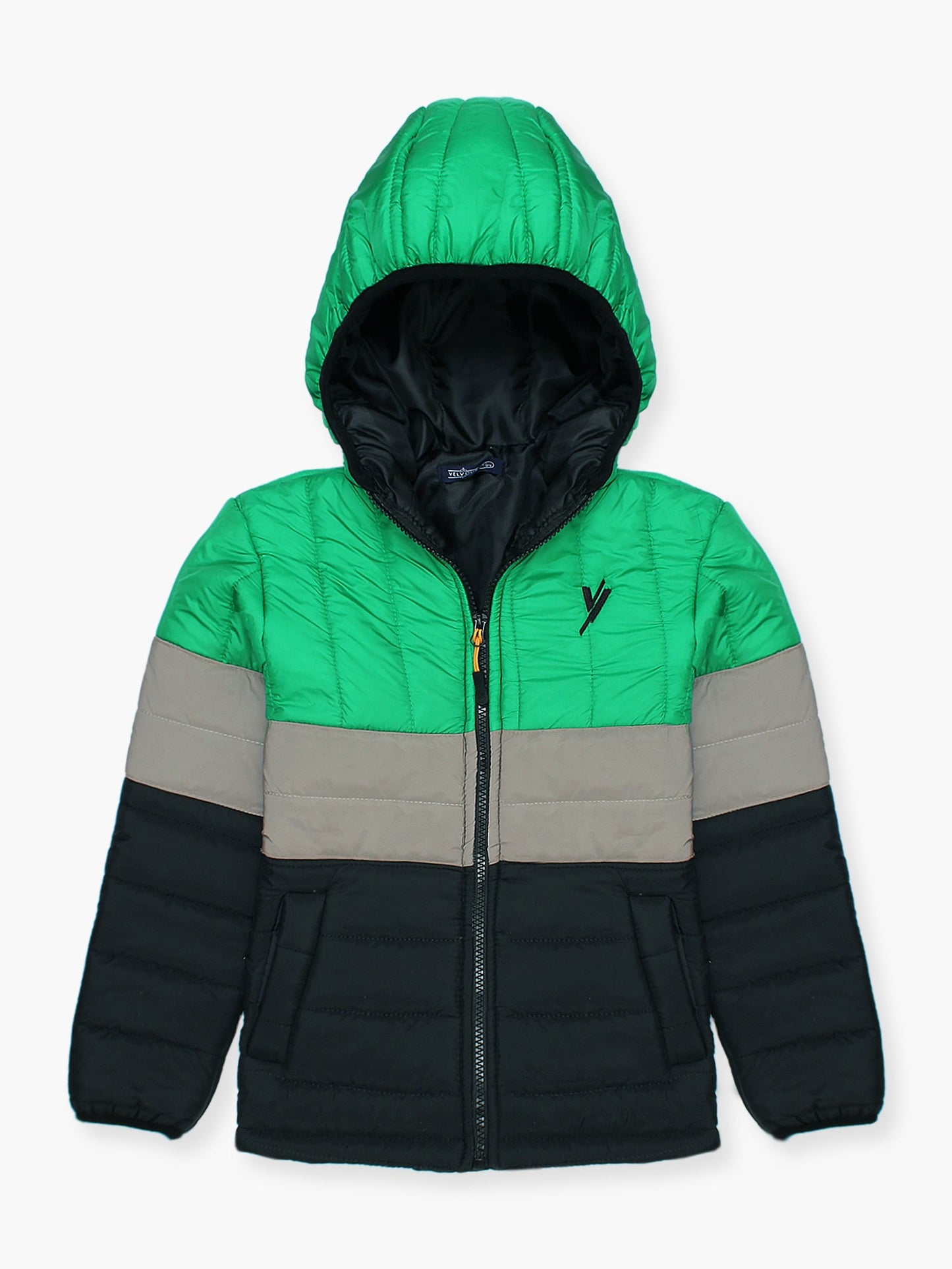 Velvour Full Sleeves Hooded Puffer Jacket-VJ25-B