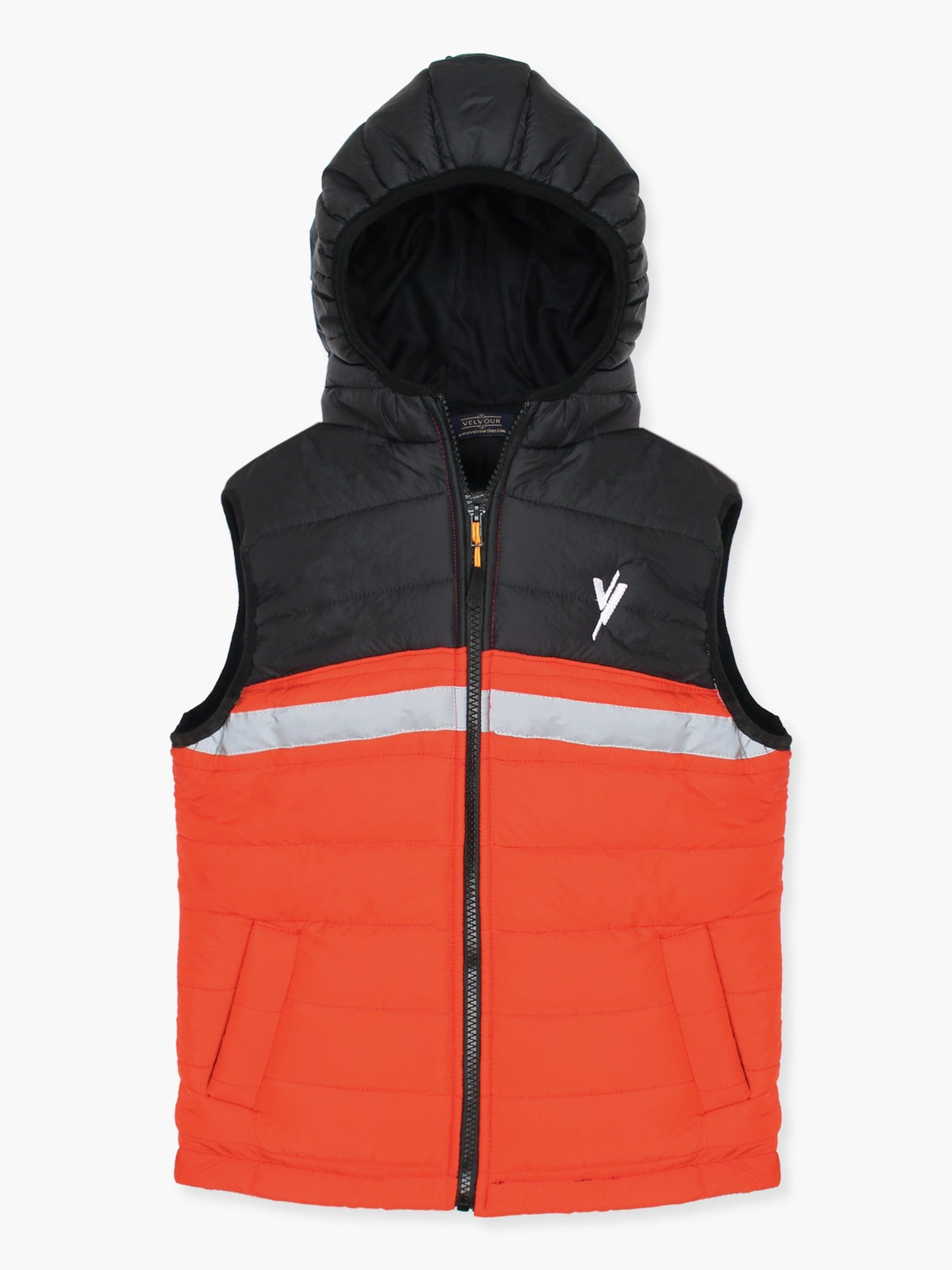 Velvour Sleeveless Hooded Puffer Jacket-VJ38-A