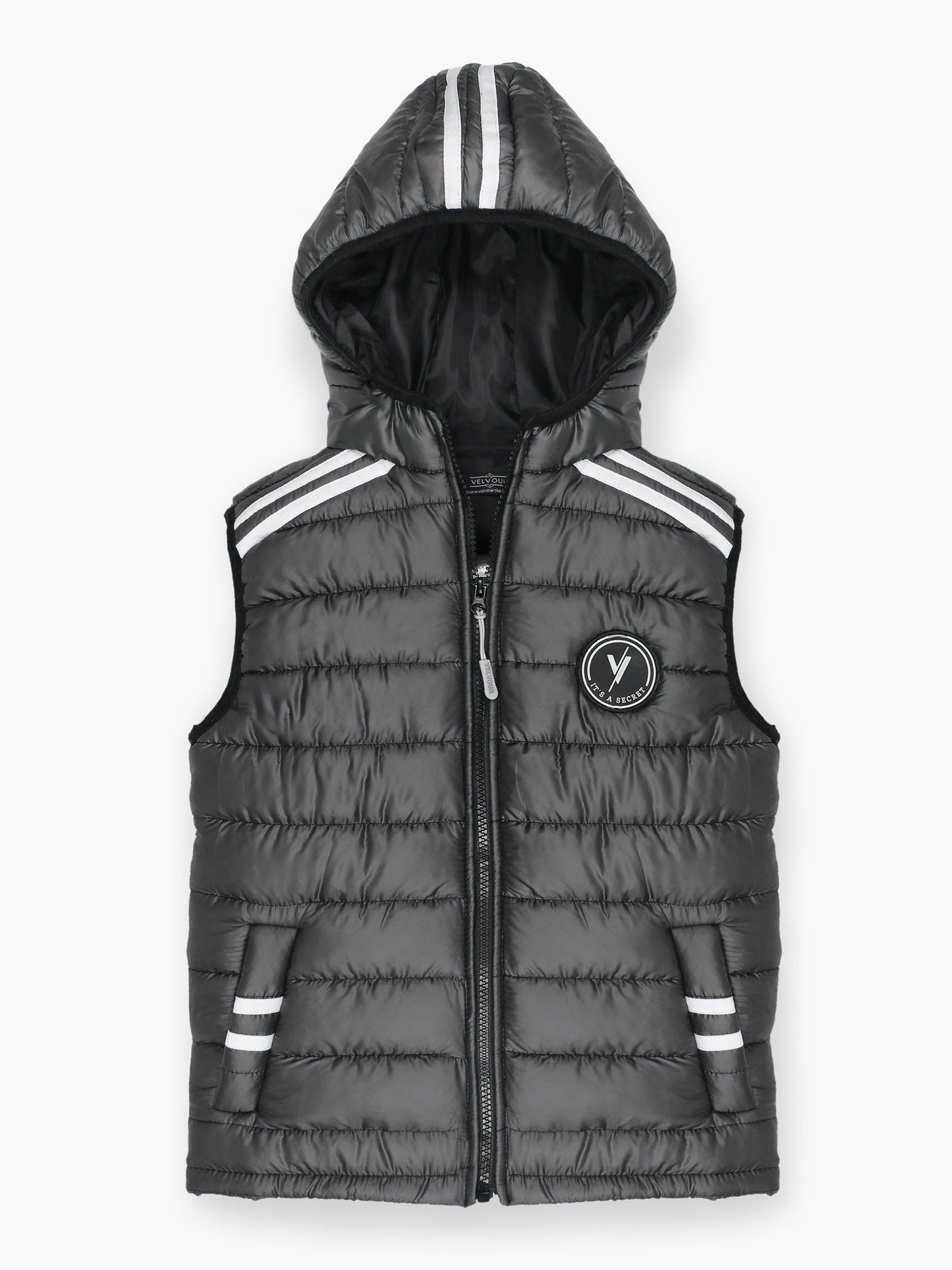 Velvour Sleeveless Hooded Puffer Jacket-VJ58-A