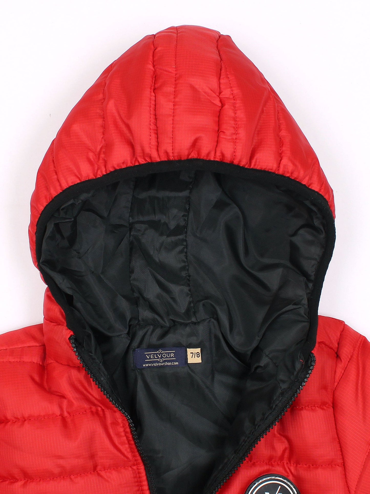 Velvour Polyester Full Sleeves Hooded Puffer Jacket-VJ66-B