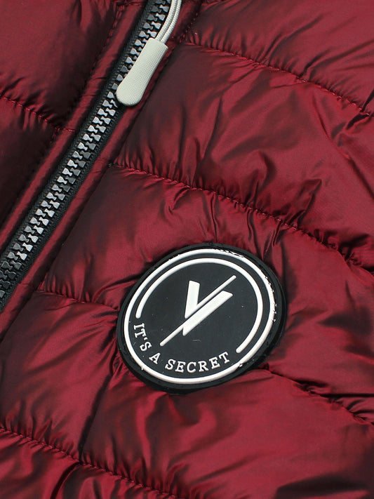 Velvour Polyester Sleeveless Hooded Puffer Jacket-VJ70-A