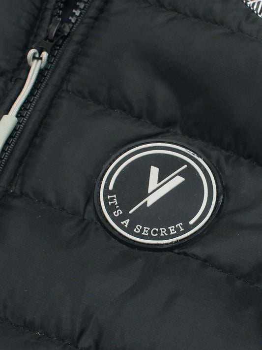 Velvour Polyester Sleeveless Hooded Puffer Jacket-VJ71-A