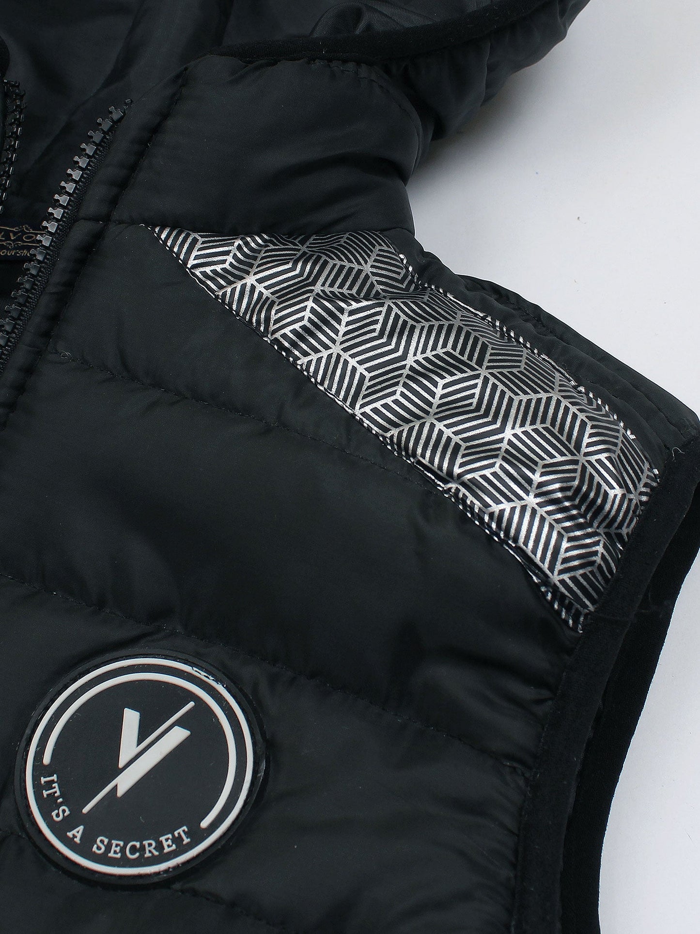Velvour Polyester Sleeveless Hooded Puffer Jacket-VJ71-A