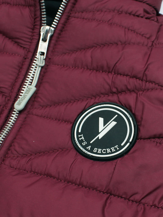 Velvour Polyester Sleeveless Hooded Puffer Jacket-VJ72-A