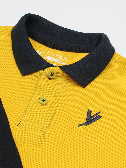 Velvour Boys Pique Tipping Collar Polo Shirt-VP11-K