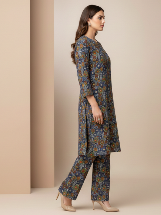 Bin Shaukat Cotton Cambric Printed Unstitched 2-Piece Suit
