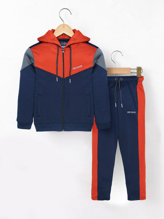 Velvour Fleece Hooded Tracksuit-VWT29-B