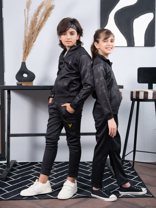 Velvour Fleece Mock Neck Tracksuit-VWT32-B