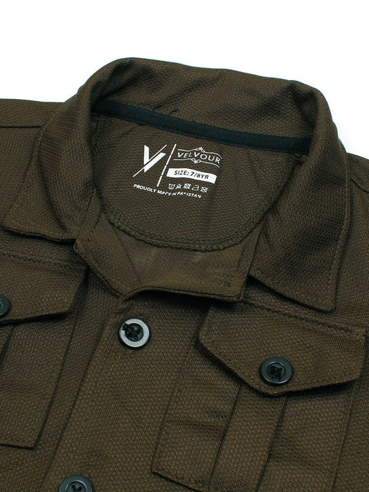 Velvour Polyester Collar Neck Tracksuit-WT40-C