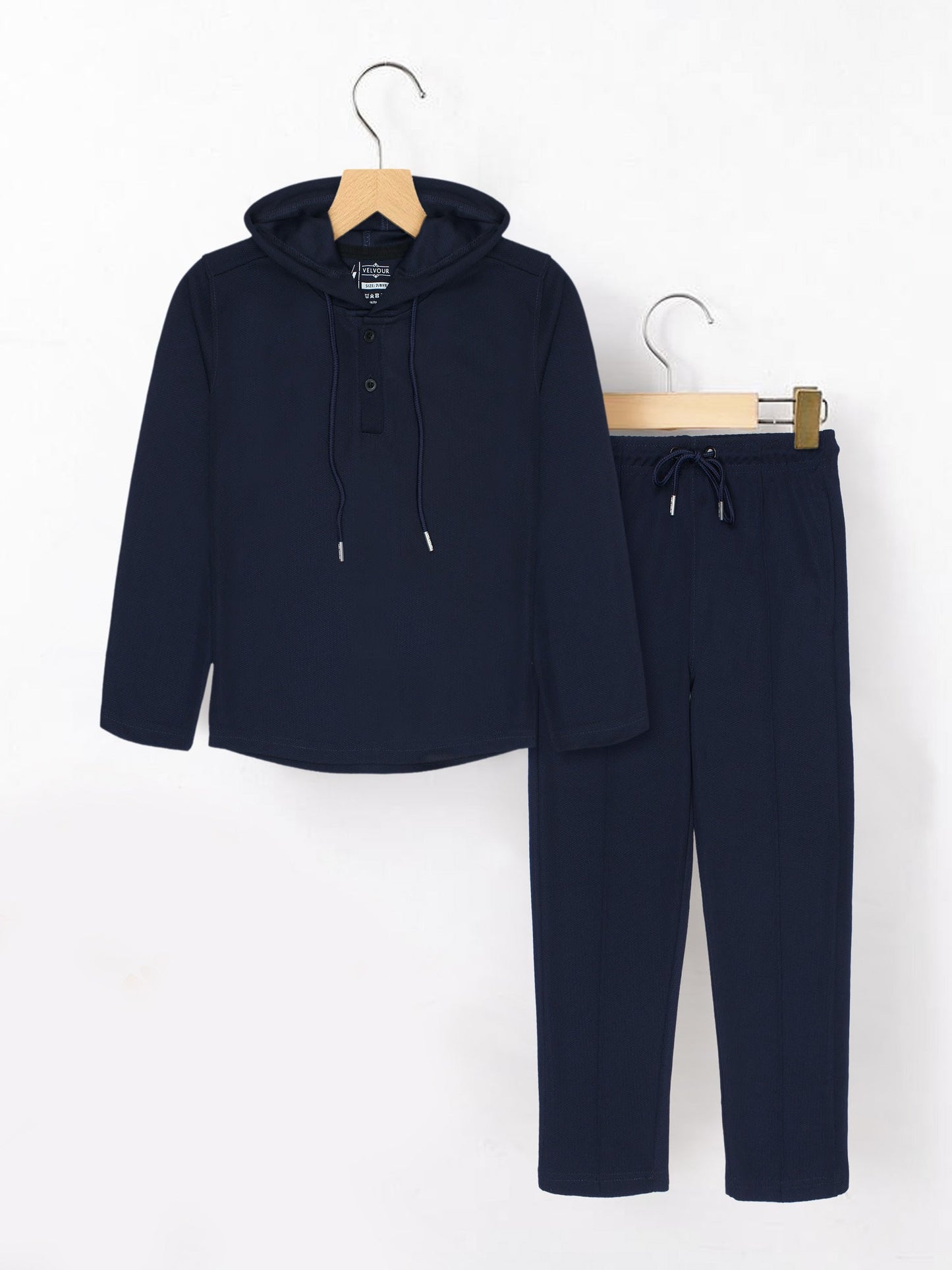 Velvour Polyester Hooded Tracksuit-VWT41-B