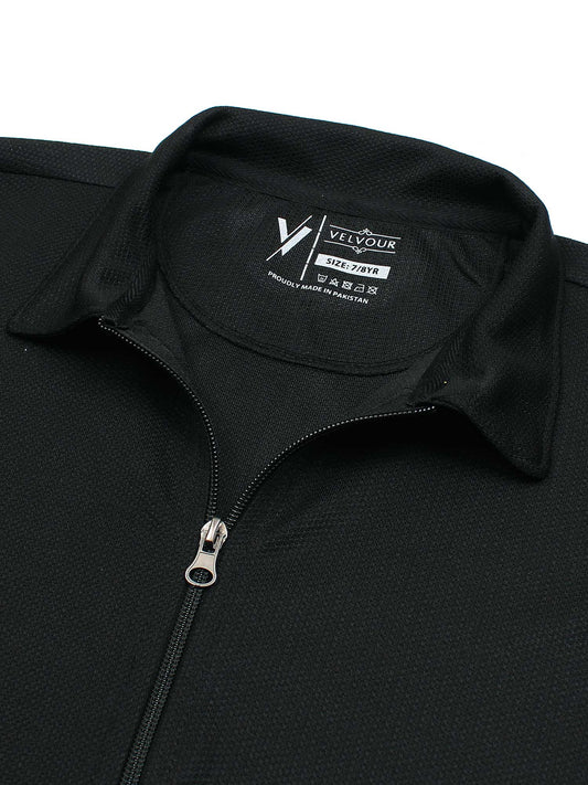 Velvour Polyester Collar Neck Tracksuit-VWT47-C