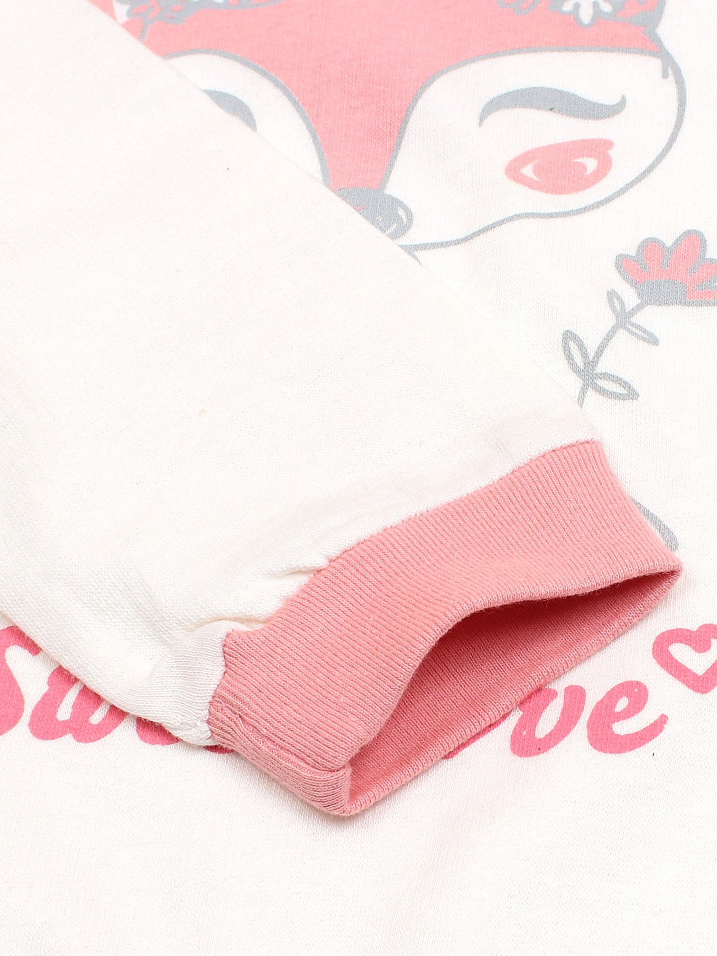 Velvour Girls Fleece Round Neck Tracksuit-VWTG 01-A
