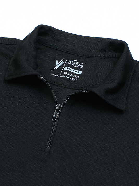Velvour Polyester Collar Neck Tracksuit-VWT46-C