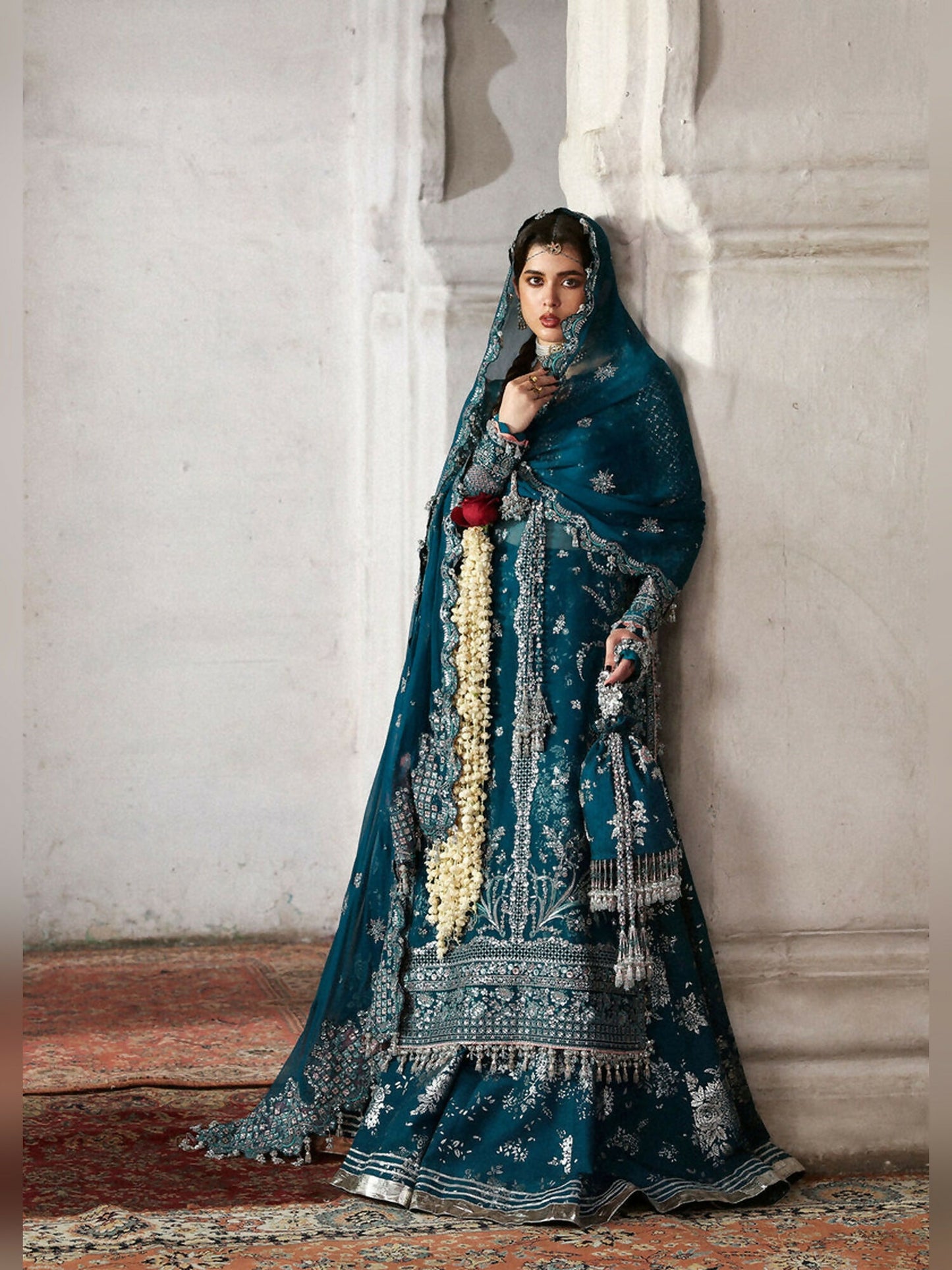 Hussain Rehar Massarat Festive Unstitched'25 Organza 3-Piece Suit-Zebunisa