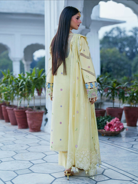 Mahnur Gul Luxury Lawn'26 Embroidered Stitched 3-Piece Suit-G-014