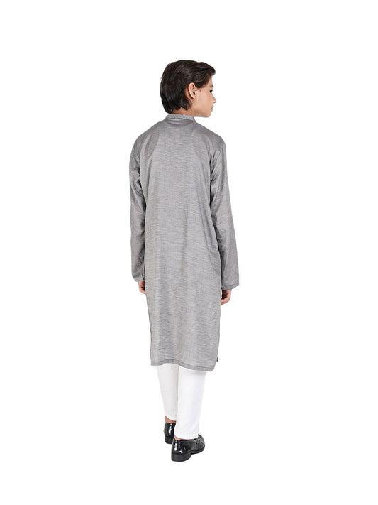 Velvour Boys Cotton Embroidered Stitched Kurta-VB195-A