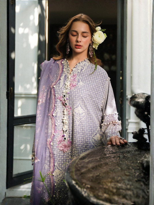 Sana Safinaz Lawn Embroidered Unstitched 3-Piece Suit-L251-004B-3CT