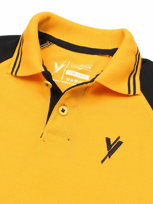 Velvour Boys Pique Tipping Collar Polo Shirt-VP15-B