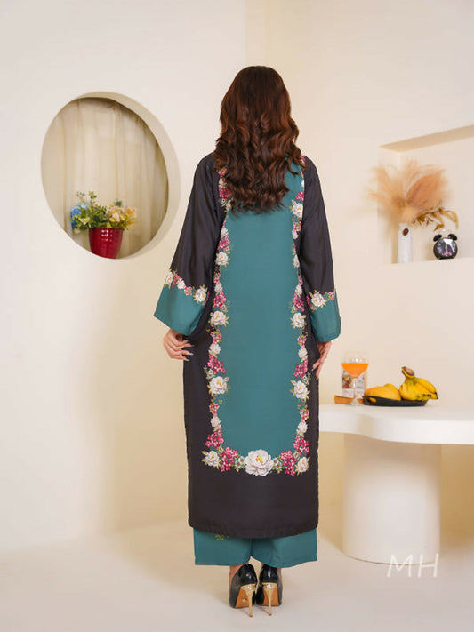 MH Cloth House Poly Lawn Printed Stitched 2-Piece Suit-Sabzaar